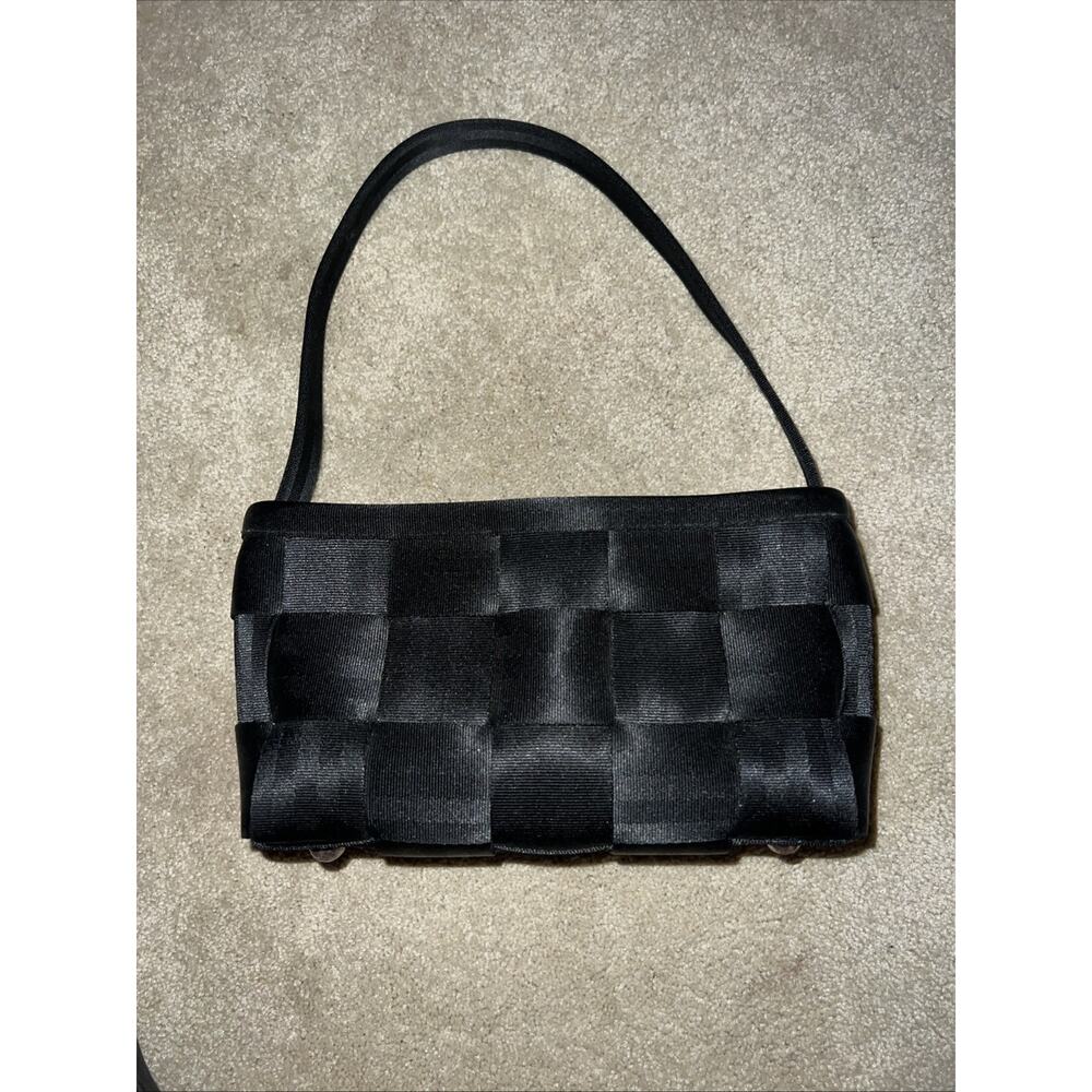 Harveys The Original Seatbelt Bag Black Baguette Purse Shoulder Bag Top Handle